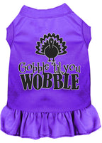 Thanksgiving Pet Dress "Gobble Til You Wobble"
