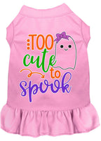 Halloween Pet Dog & Cat Dress, "Too Cute To Spook - Girly Ghost"