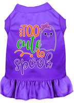 Halloween Pet Dog & Cat Dress, "Too Cute To Spook - Girly Ghost"