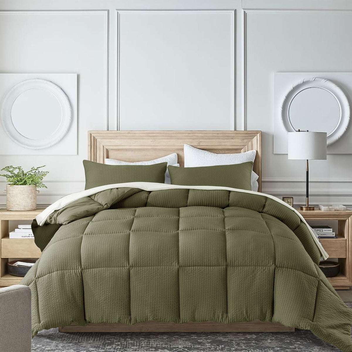Kasentex Reversible All-Season Comforter Twin/Queen/King -  Bedding