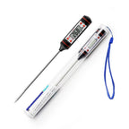 Kitchen Probe Thermometer 304 Stainless Steel Measuring Food Barbecue Milk Soup Oil Thermometer Digital Water Thermometer for Liquid Candle Instant