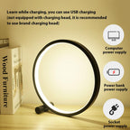 LED Table Lamp Bedroom Bedside Lamp Round Acrylic