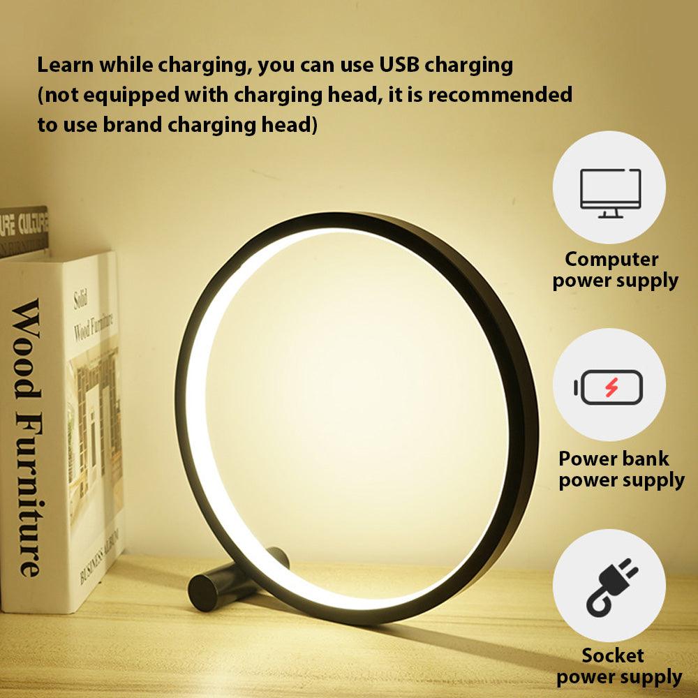 LED Table Lamp Bedroom Bedside Lamp Round Acrylic