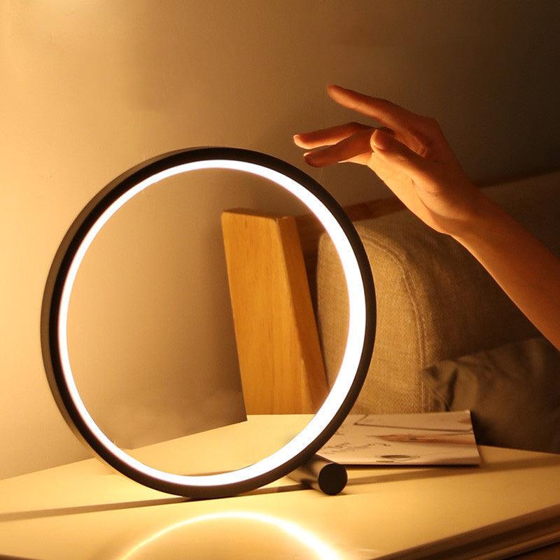 LED Table Lamp Bedroom Bedside Lamp Round Acrylic