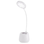 LED Table Lamp With Pen Holder Touch Dimmable Flexo Desk Lamp USB Rechargeable