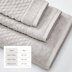 Cotton Diamond Waffle Weave Bath Towel Set - Grayson Collection
