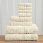 100% Cotton Checkered Jacquard Bath Towel Set - Giuliana Collection