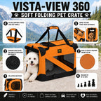 Pet Life ® '360° Vista View' Zippered Soft Folding Collapsible Durable Metal Frame