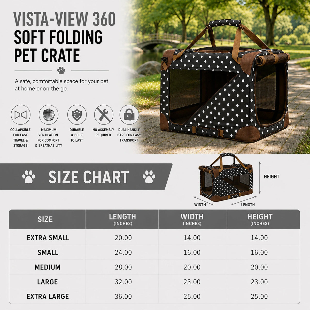 Pet Life ® '360° Vista View' Zippered Soft Folding Collapsible Durable Metal Frame