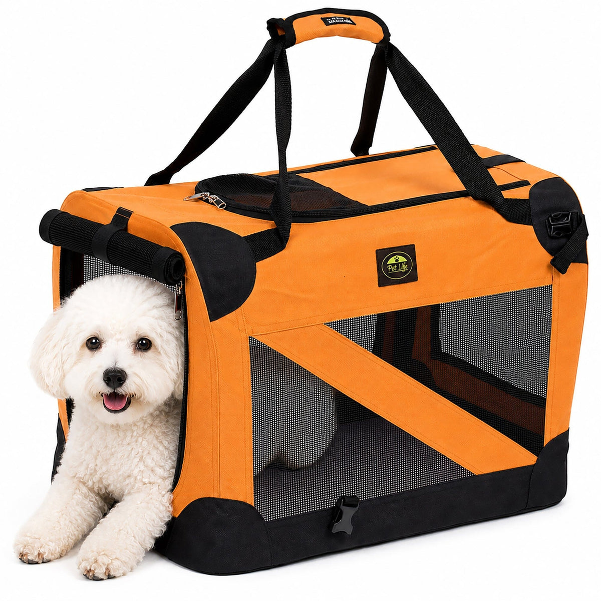 Pet Life ® '360° Vista View' Zippered Soft Folding Collapsible Durable Metal Frame