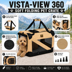 Pet Life ® '360° Vista View' Zippered Soft Folding Collapsible Durable Metal Frame
