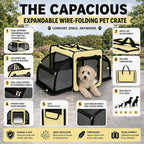 Pet Life ® 'Capacious' Dual-Sided Expandable Spacious Wire Folding Collapsible