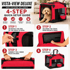 Pet Life ® 'Deluxe 360° Vista View' Zippered Soft Folding Collapsible Metal Framed