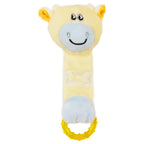 Pet Life ® Moo-Born' Plush Squeaky and Crinkle Newborn Rubber Teething