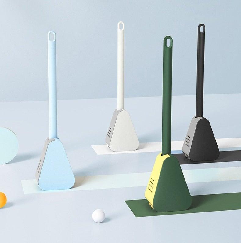 Silicone Bristles Toilet Brush And Holder For Bathroom