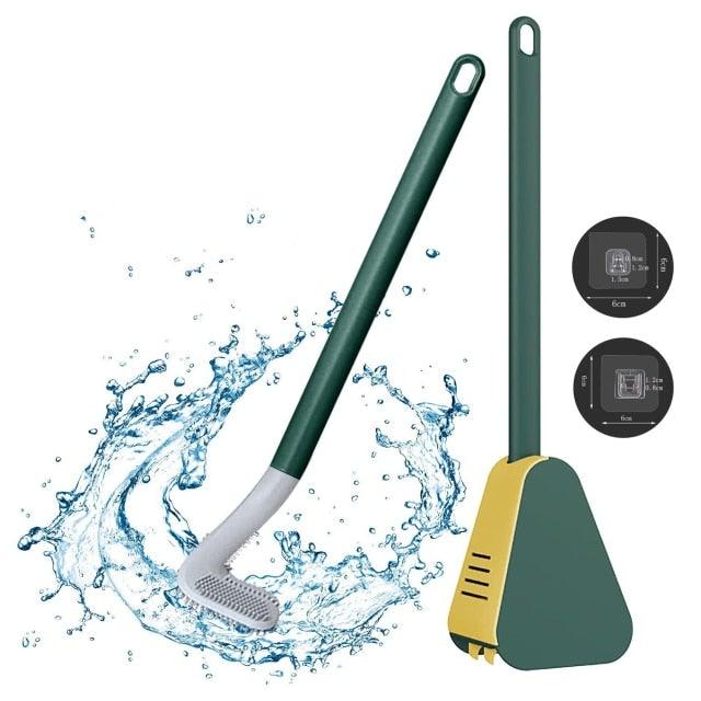 Silicone Bristles Toilet Brush And Holder For Bathroom