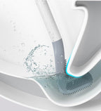 Silicone Bristles Toilet Brush And Holder For Bathroom