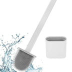 Silicone Bristles Toilet Brush And Holder For Bathroom