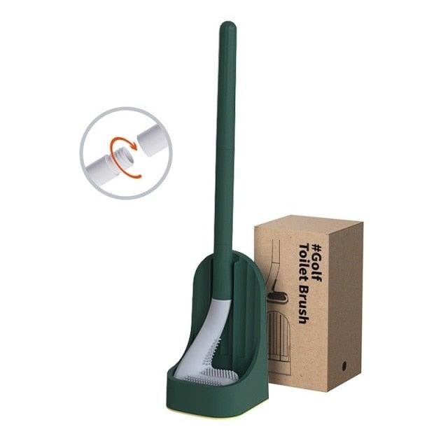 Silicone Bristles Toilet Brush And Holder For Bathroom