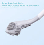 Silicone Bristles Toilet Brush And Holder For Bathroom