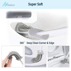 Silicone Bristles Toilet Brush And Holder For Bathroom
