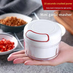 White Mini Multifunctional Kitchen Accessories Vegetable Press Manual Puller