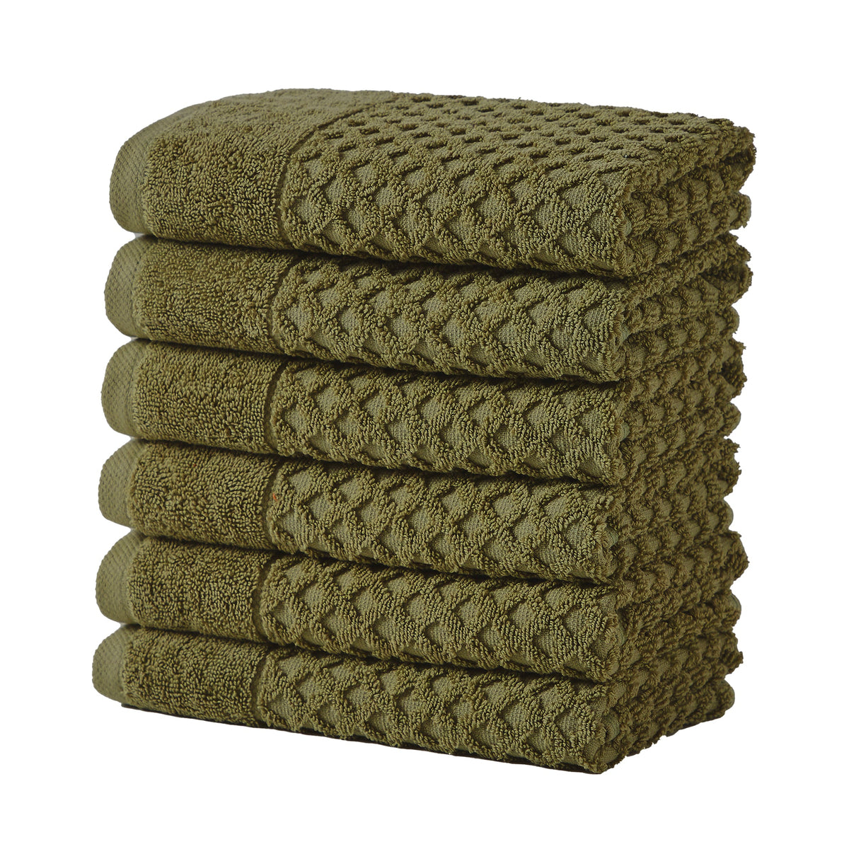 Cotton Diamond Waffle Weave Bath Towel Set - Grayson Collection